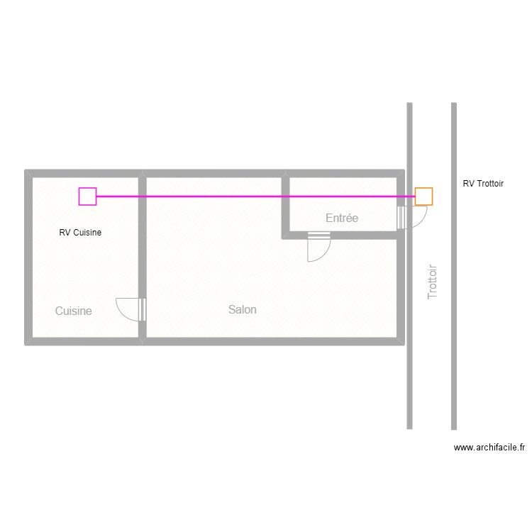 0085-23. Plan de 2 pièces et 70 m2