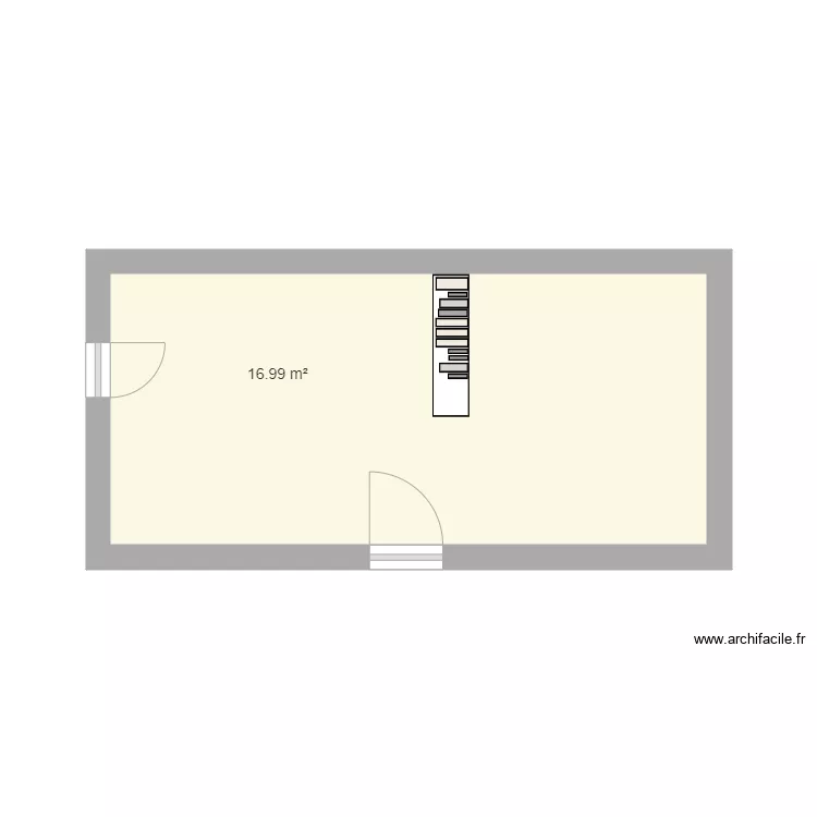 chambre vierge. Plan de 