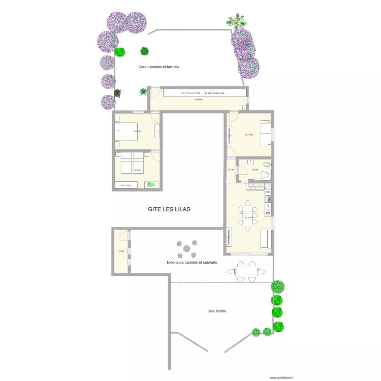 Gîte. Plan de Gîte. Plan de