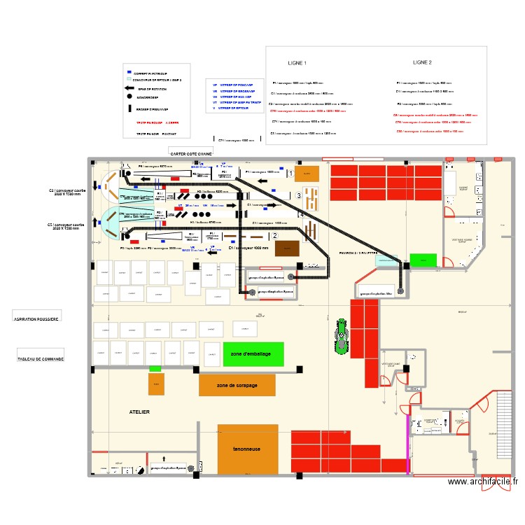 projet 01 ENTREE PAR LE DEPOT 14 02/01/2023. Plan de 12 pièces et 902 m2