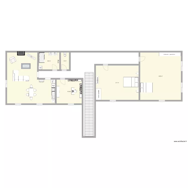 petite maison refaite. Plan de 