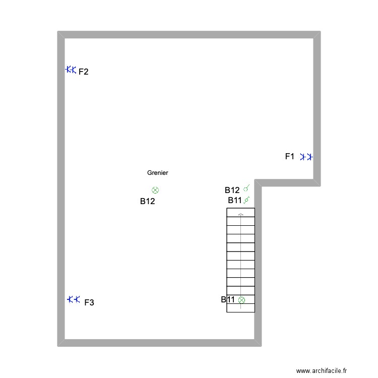 Haute Foriere 2eme. Plan de 1 pièce et 54 m2