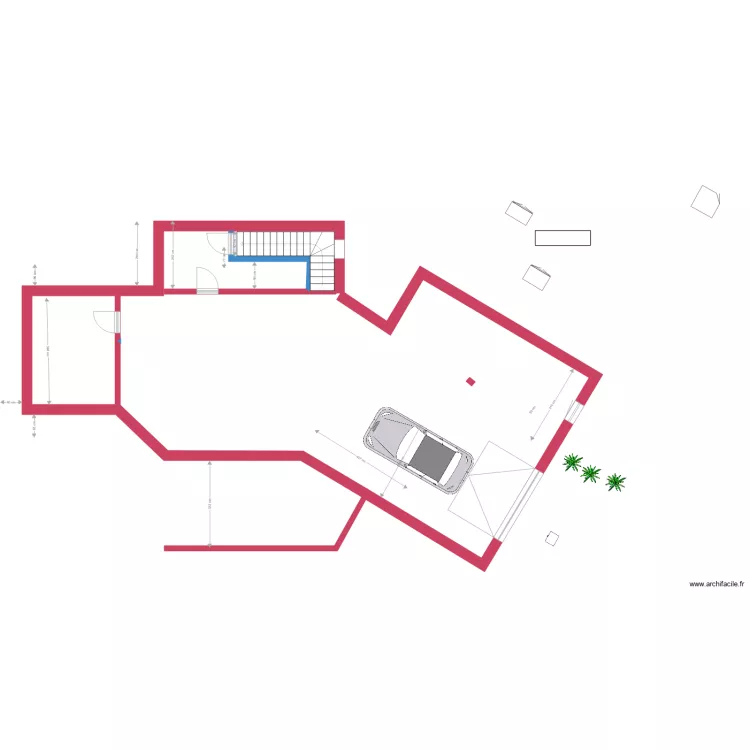 Villa r&eacute;alisation projet15 sous sol. Plan de 