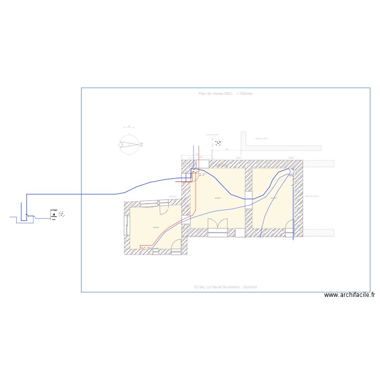 La Haute Bouëxière. Plan de 6 pièces et 171 m2