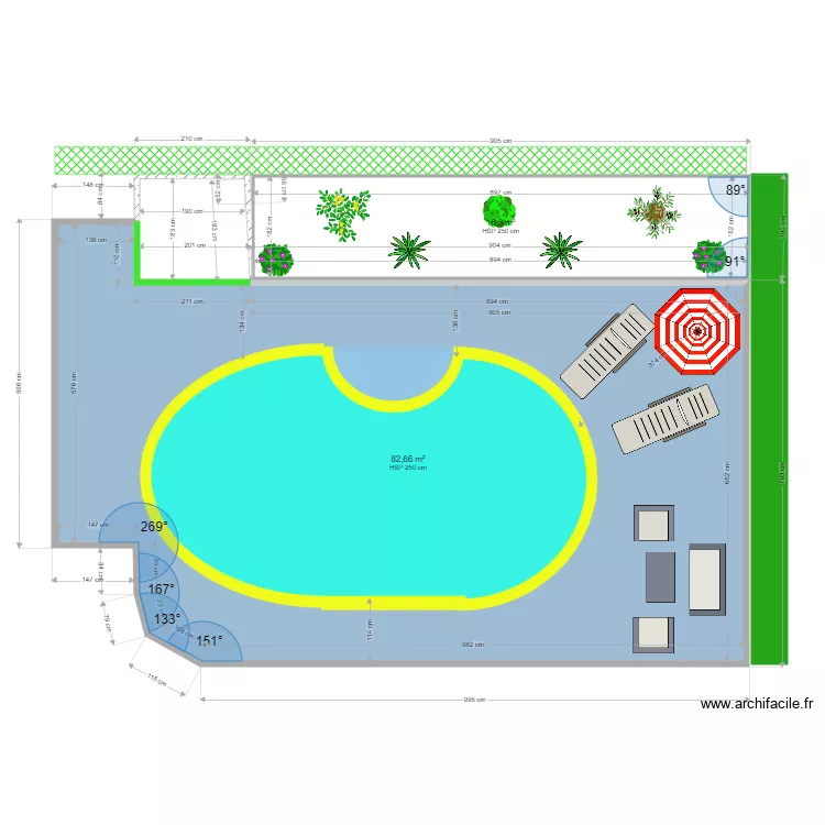 Piscine. Plan de Piscine. Plan de