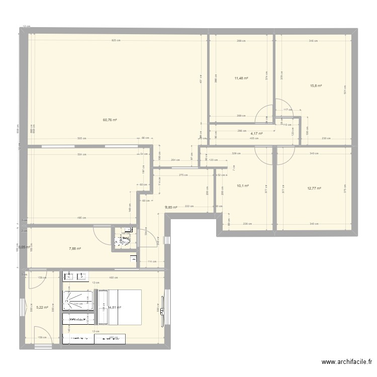 Maison P1 test. Plan de 12 pièces et 153 m2