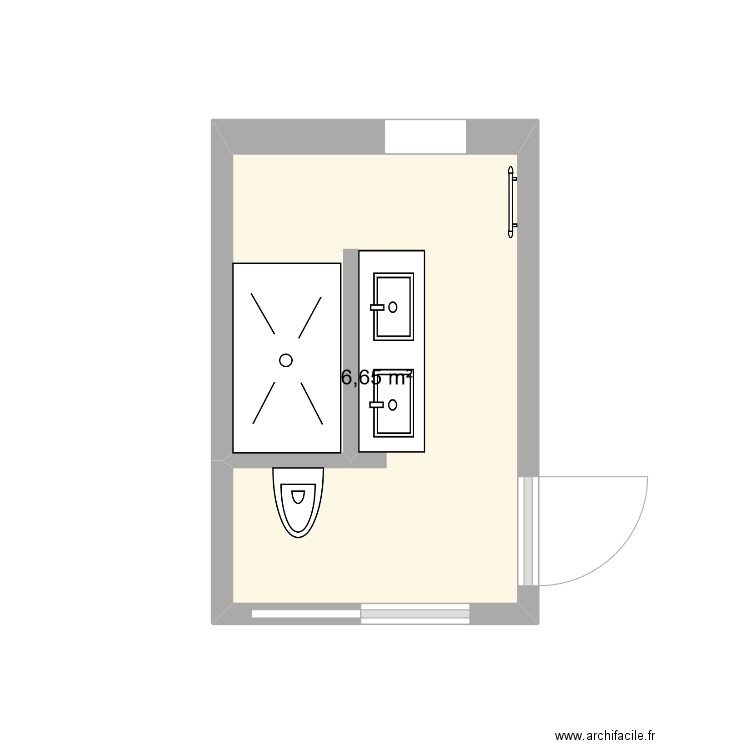 Projet salle de bain v01. Plan de 0 pièce et 0 m2