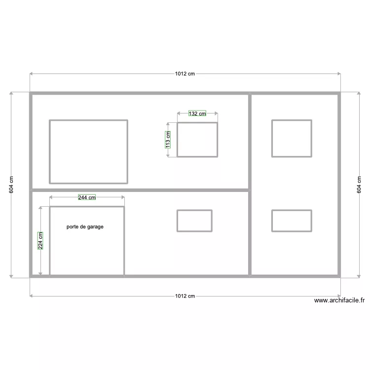 PLAN DE FACADE AVANT avant travaux. Plan de 