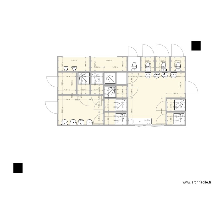 bloc 1. Plan de 0 pièce et 0 m2