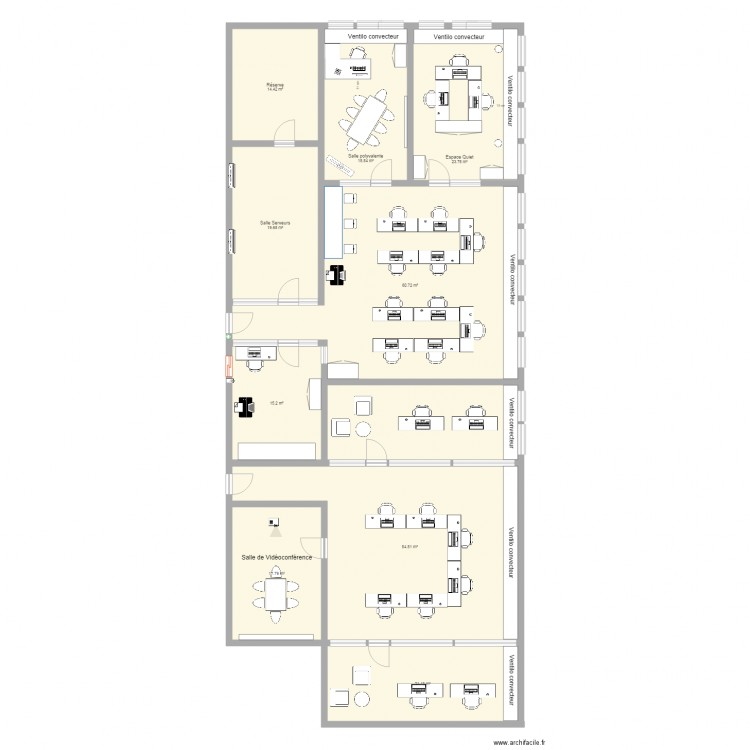 Bureau IT v2. Plan de 0 pièce et 0 m2