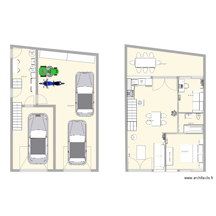 extension 3. Plan de 0 pièce et 0 m2