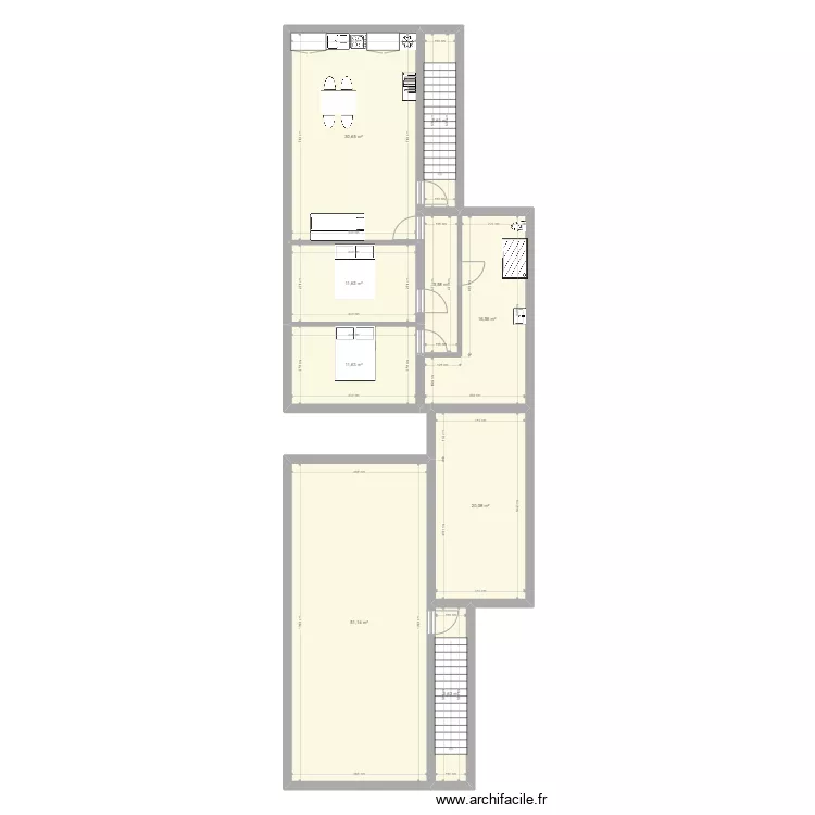 appart Mas Thibert Vierge. Plan de 