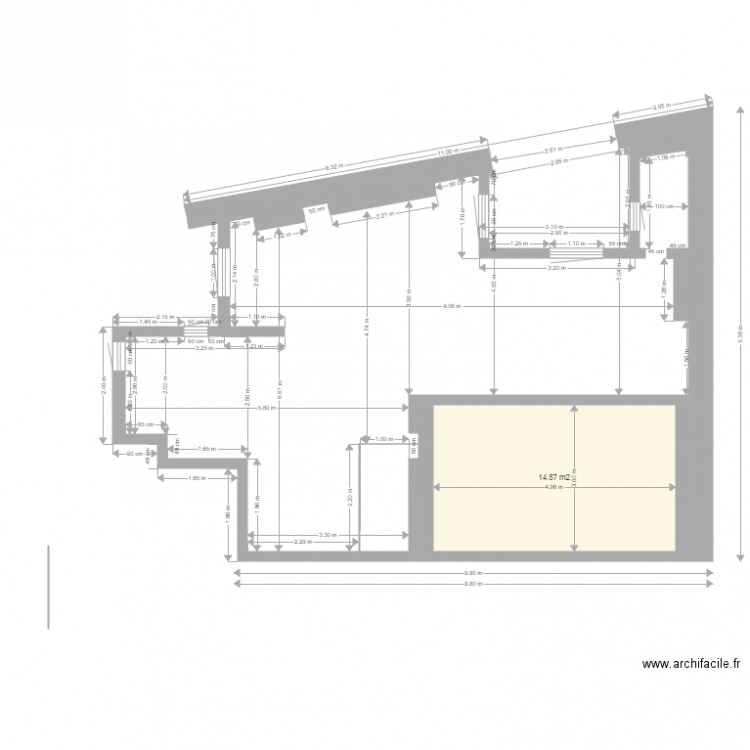 dan. Plan de 0 pièce et 0 m2