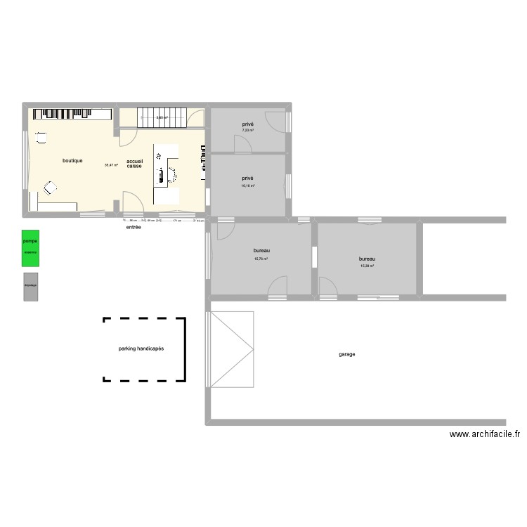 PLAN11A. Plan de 6 pièces et 88 m2