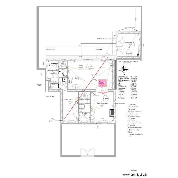 doumerc 2 gros oeuvre v14. Plan de 2 pièces et 12 m2