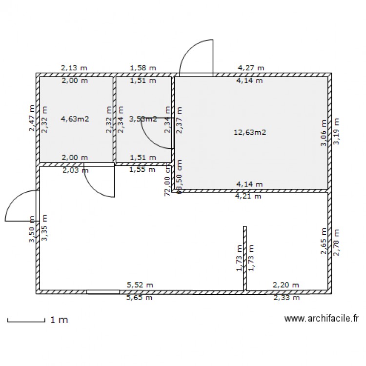 bungalow. Plan de 0 pièce et 0 m2