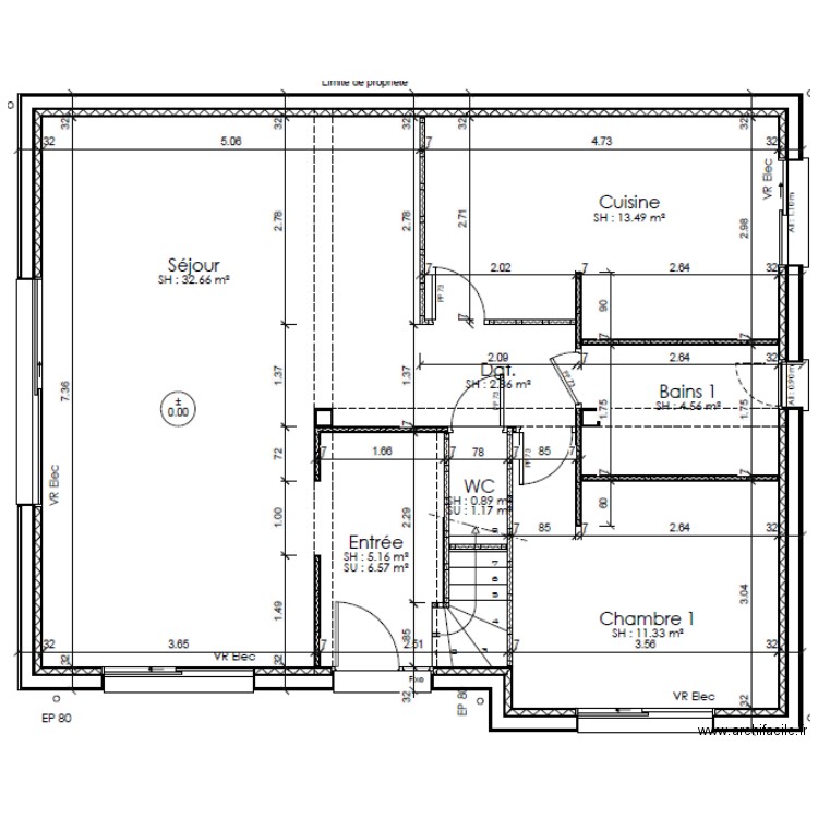 villiers. Plan de 0 pièce et 0 m2