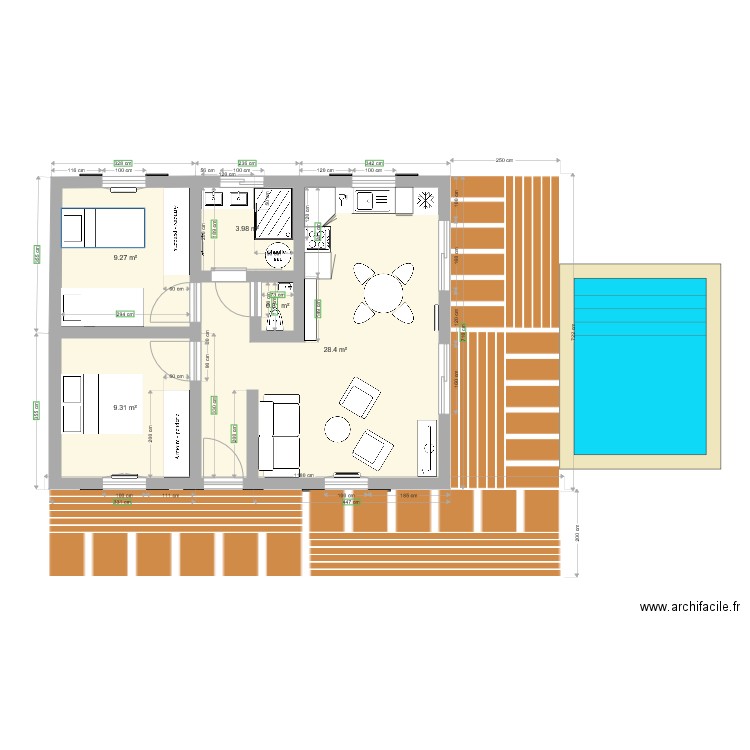 Projet bungalow 3. Plan de 0 pièce et 0 m2