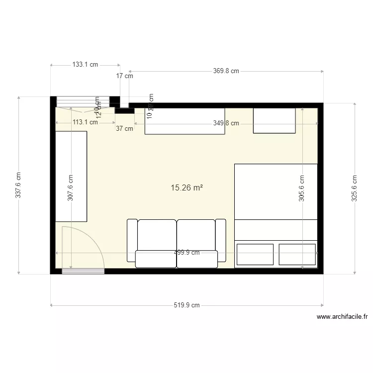 Habitacion casa Donostia . Plan de 