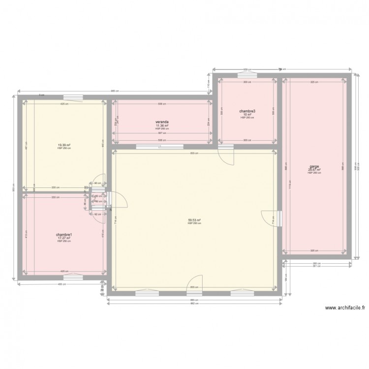 plan de masse 1 garage veranda. Plan de 0 pièce et 0 m2