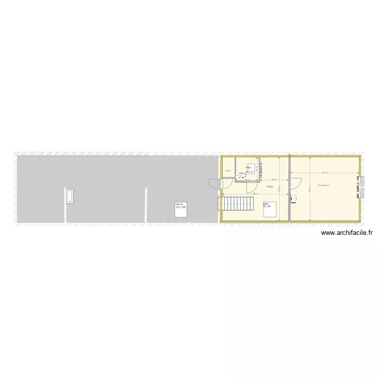ETAGE Etat projet&eacute;. Plan de 