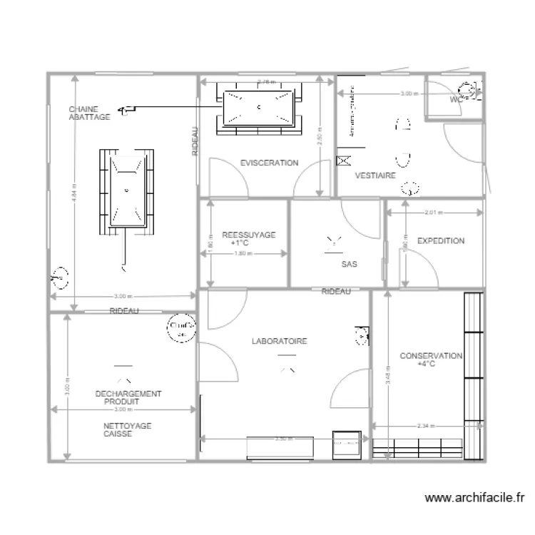 ABATTOIR. Plan de 
