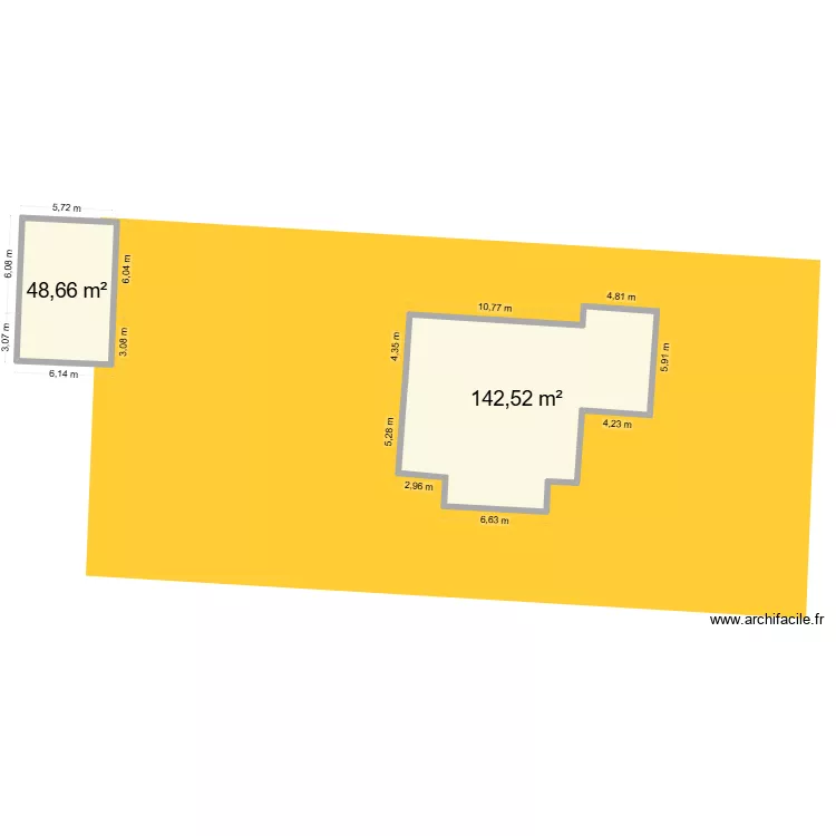 plan de masse 4. Plan de 2  et 191 m²