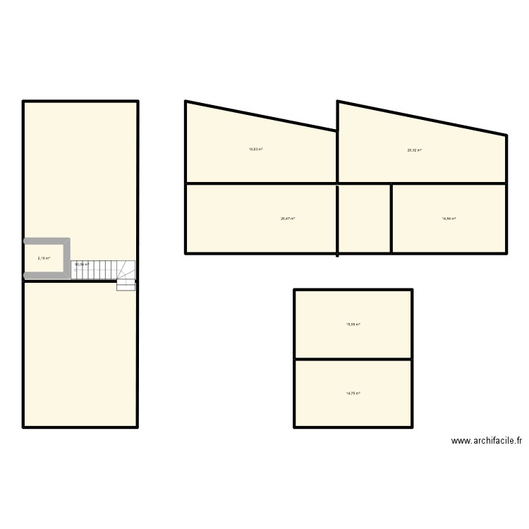 cartoucherie collectif. Plan de 8 pièces et 179 m2