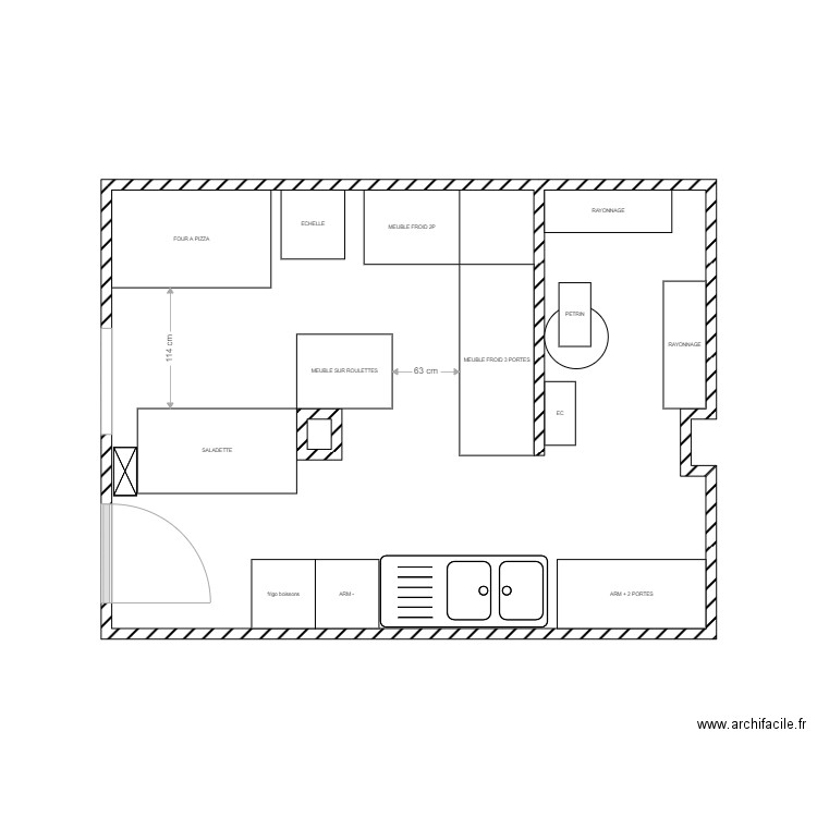 LAB 3. Plan de 2 pièces et 23 m2