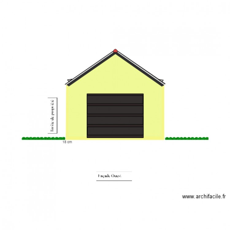 Façade ouest définitif. Plan de 0 pièce et 0 m2