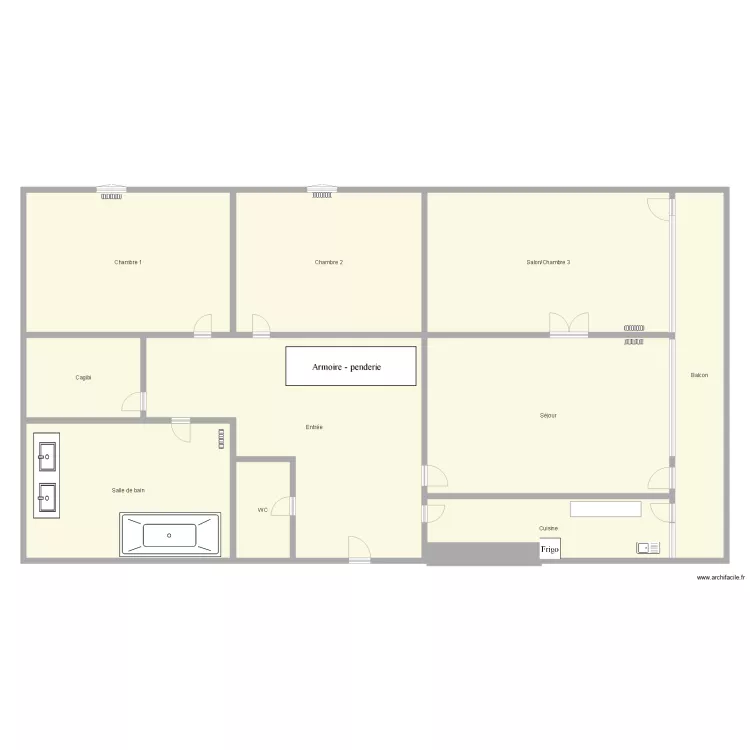 Appartement F4. Plan de Appartement F4. Plan de