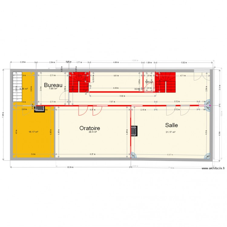 Réf B BIS    Sacrée Coeur ETAGE Prévision de démolition. Plan de 0 pièce et 0 m2