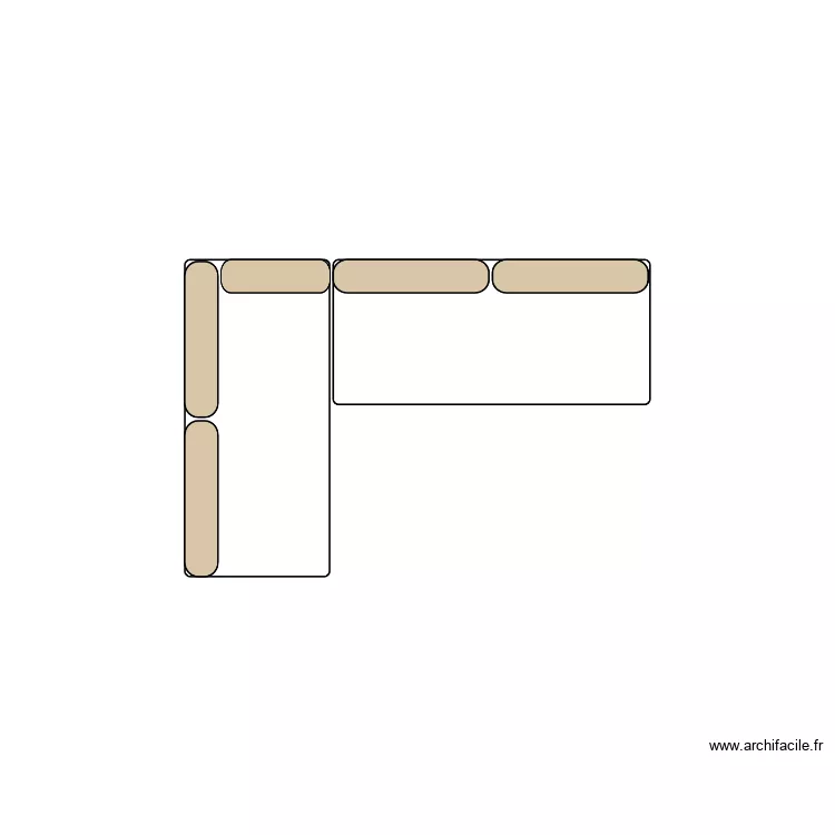 Canap&eacute;. Plan de 