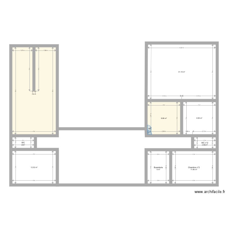 Plan maison niveau 1. Plan de 0 pièce et 0 m2