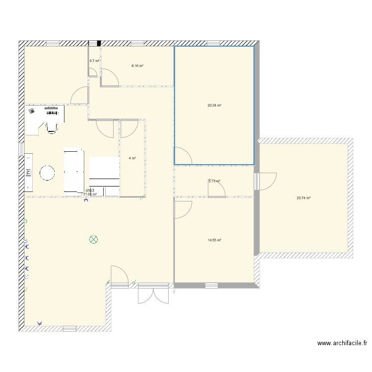 Schema architectural electrique. Plan de 0 pièce et 0 m2