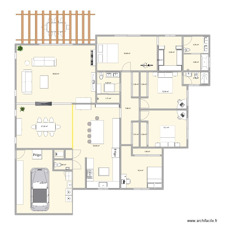 Project Sketch House 1115 Allen way 45arch. Plan de 22 pièces et 220 m2