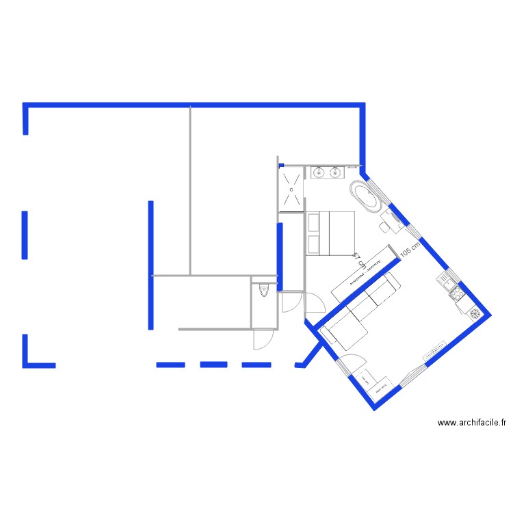 rdc chambre coco . Plan de 0 pièce et 0 m2