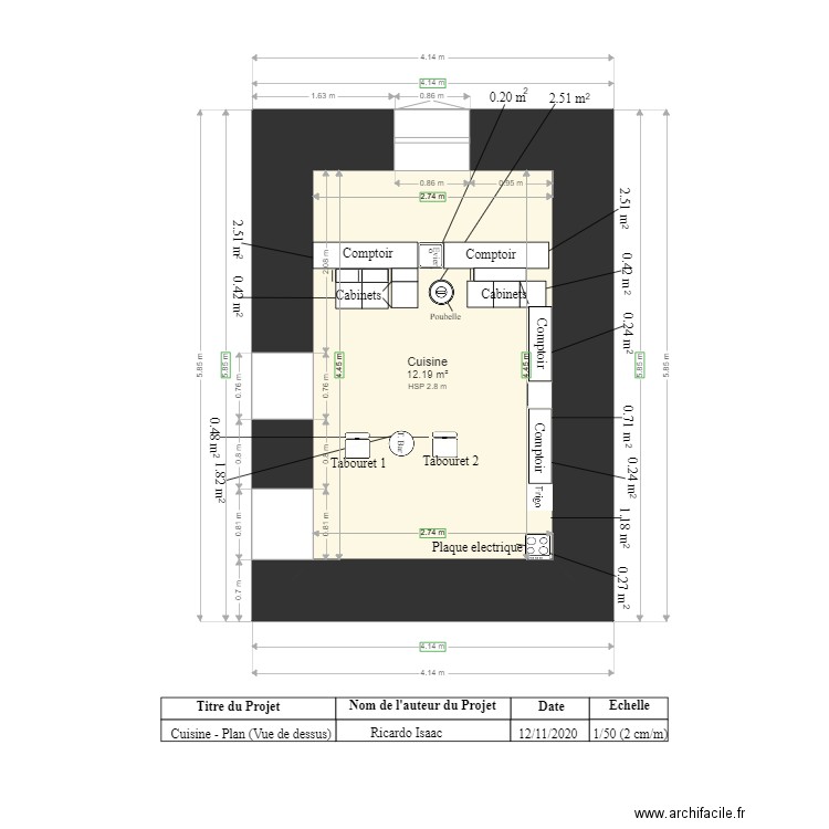 CUISINE PLAN  VUE DE DESSUS corrige final. Plan de 0 pièce et 0 m2