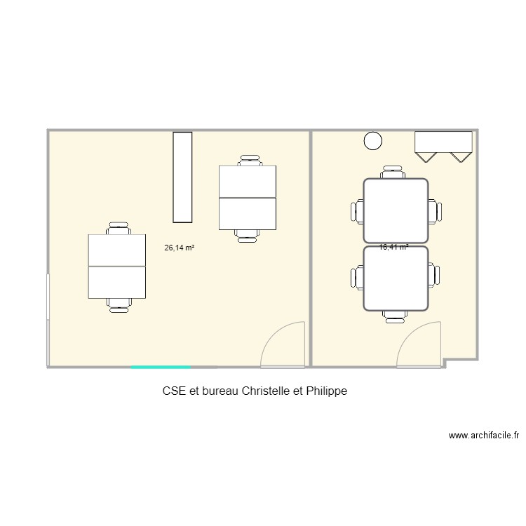 CSE et Bureau Christelle et Philippe. Plan de 0 pièce et 0 m2