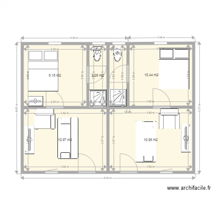 Auberge salon chambre salle toilette. Plan de 0 pièce et 0 m2