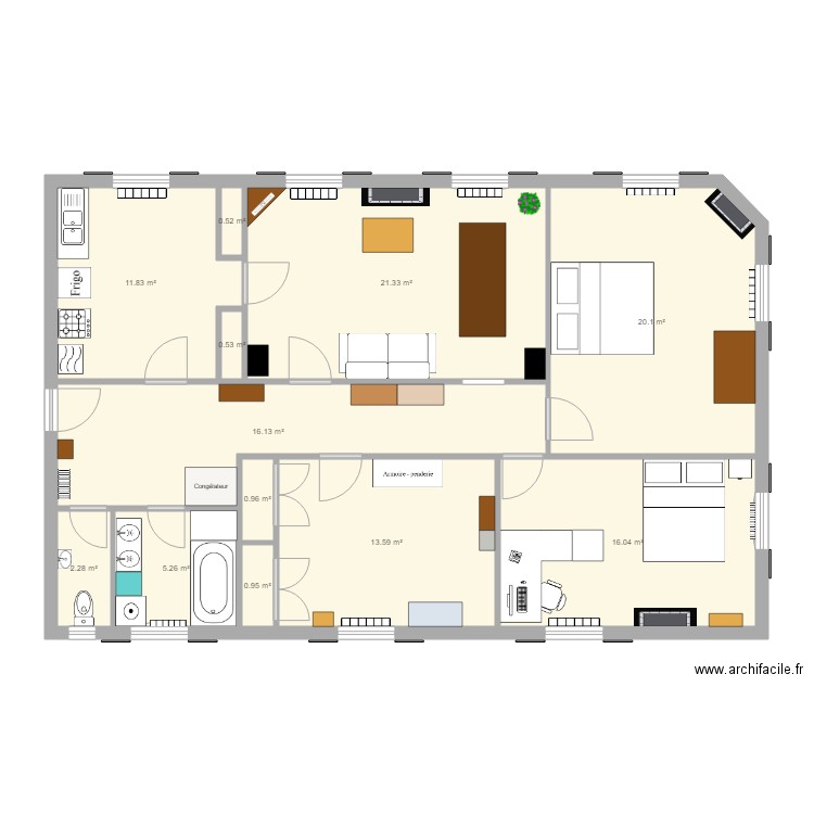plan appartement 110 m2