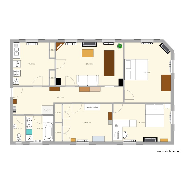 Appartement. Plan de 0 pièce et 0 m2