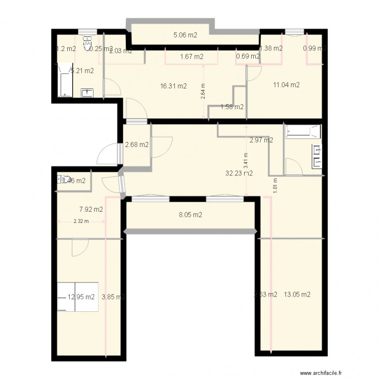 Plan. Plan de 0 pièce et 0 m2