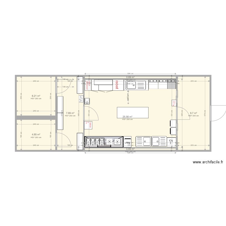 projet cuisine 03. Plan de 0 pièce et 0 m2