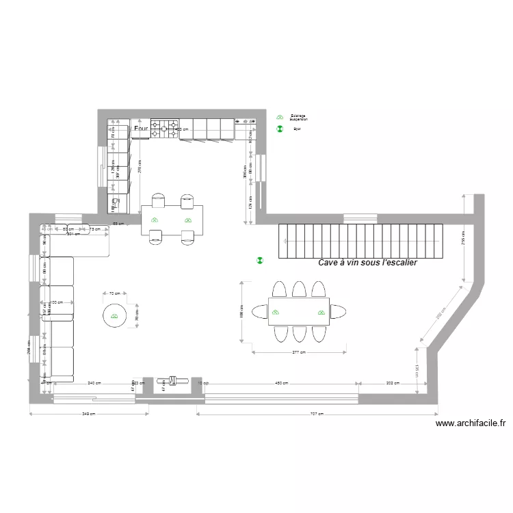Salon Salle &agrave; Manger 1207 A3. Plan de 