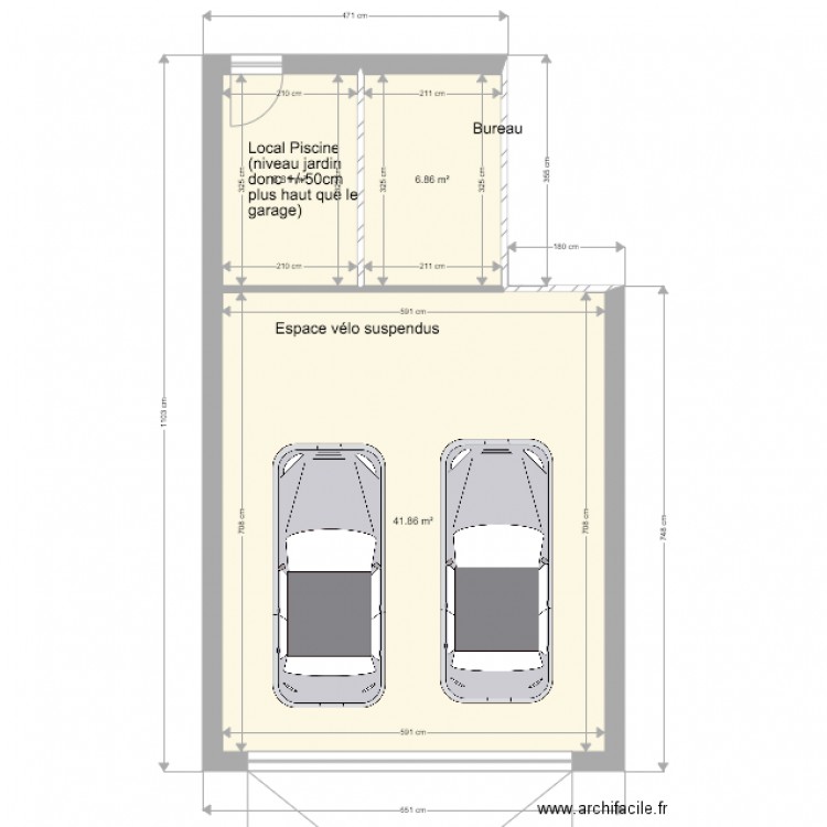 garage Mehaigne version 2. Plan de 0 pièce et 0 m2