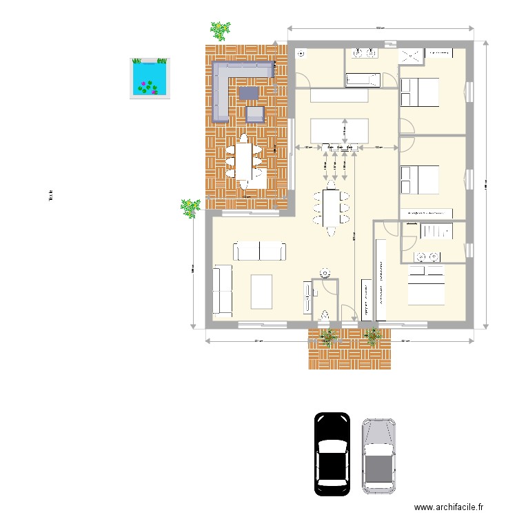 maison plan aménagement. Plan de 0 pièce et 0 m2