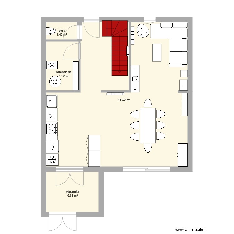 maison RDC. Plan de 0 pièce et 0 m2