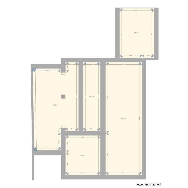 mesures 2. Plan de 8 pièces et 628 m2