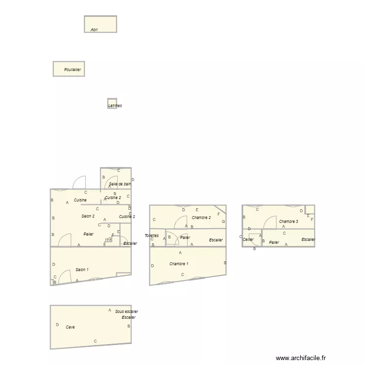 Croquis LACROIX. Plan de 